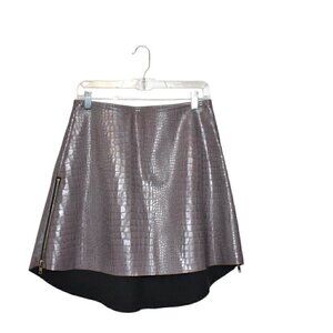 Six Crisp Days Croc Skin High Low Skirt Size M
